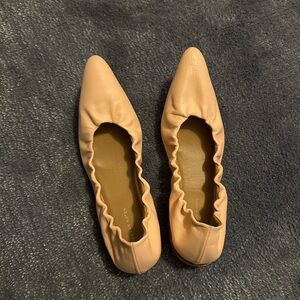 Dries Van Noten Peach Leather Flats